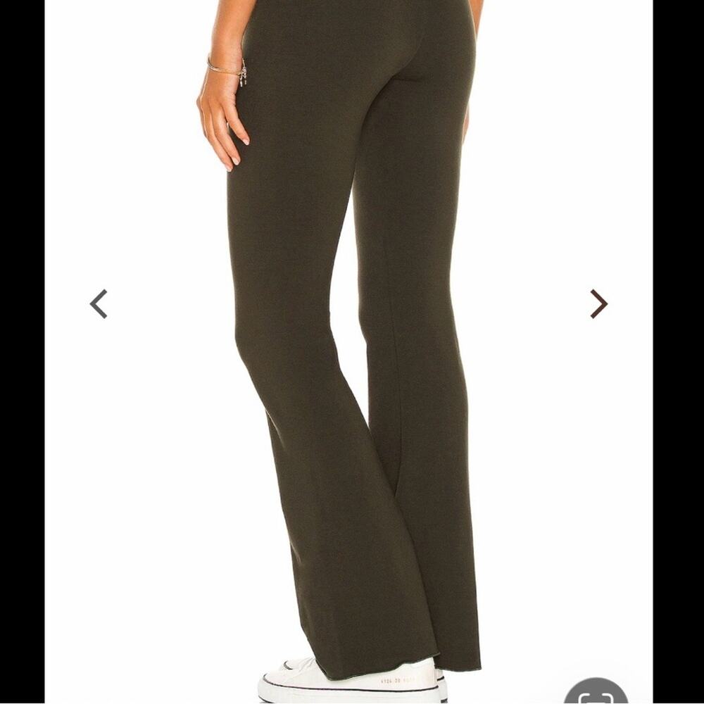 Indah dark green mid rise stretch Flare lounge Pants size small - Picture 2 of 13